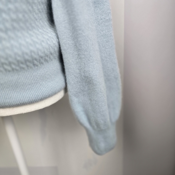 Oscar Et Louise Light Blue Wool Cashmere Blend Sweater Women’s Size XL Soft Cozy - Picture 6 of 7